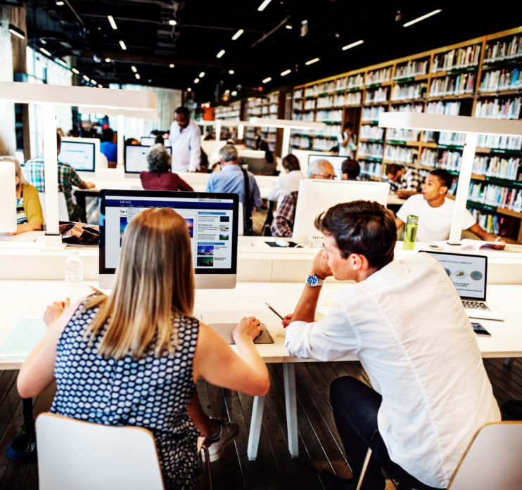 Two people learning about JPH photography 
