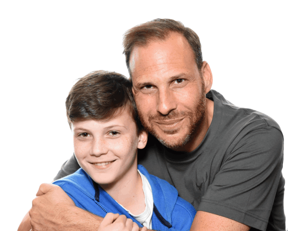  Family  portrait of a father and son